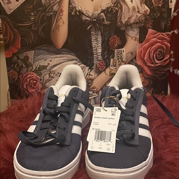 adidas grand court alpha Other - #48 Adidas Grand Court Alpha Dark Blue suede&White leather stripes NWT men 7.5sz